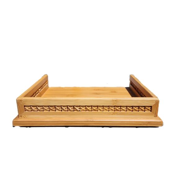 Genuine Bamboo Lattice Desktop Document Stacking Tray - Picture 5 of 10